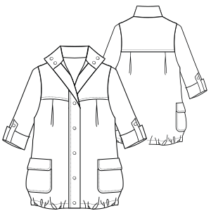 Patron ropa, Fashion sewing pattern, molde confeccion, patronesymoldes.com Jacket 716 LADIES Coats